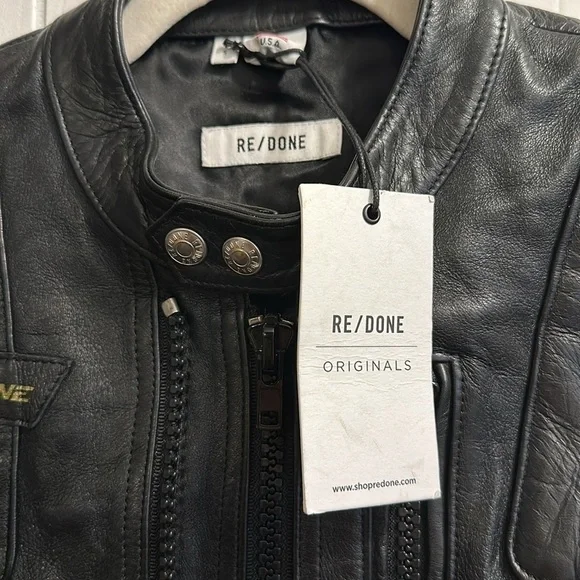Re/Done leather moto jacket - Picture 4 of 16